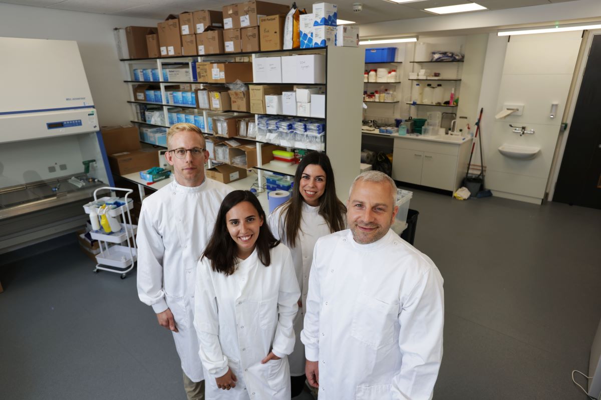 Bioarchitech team in the lab at Wood Centre for Innovation.